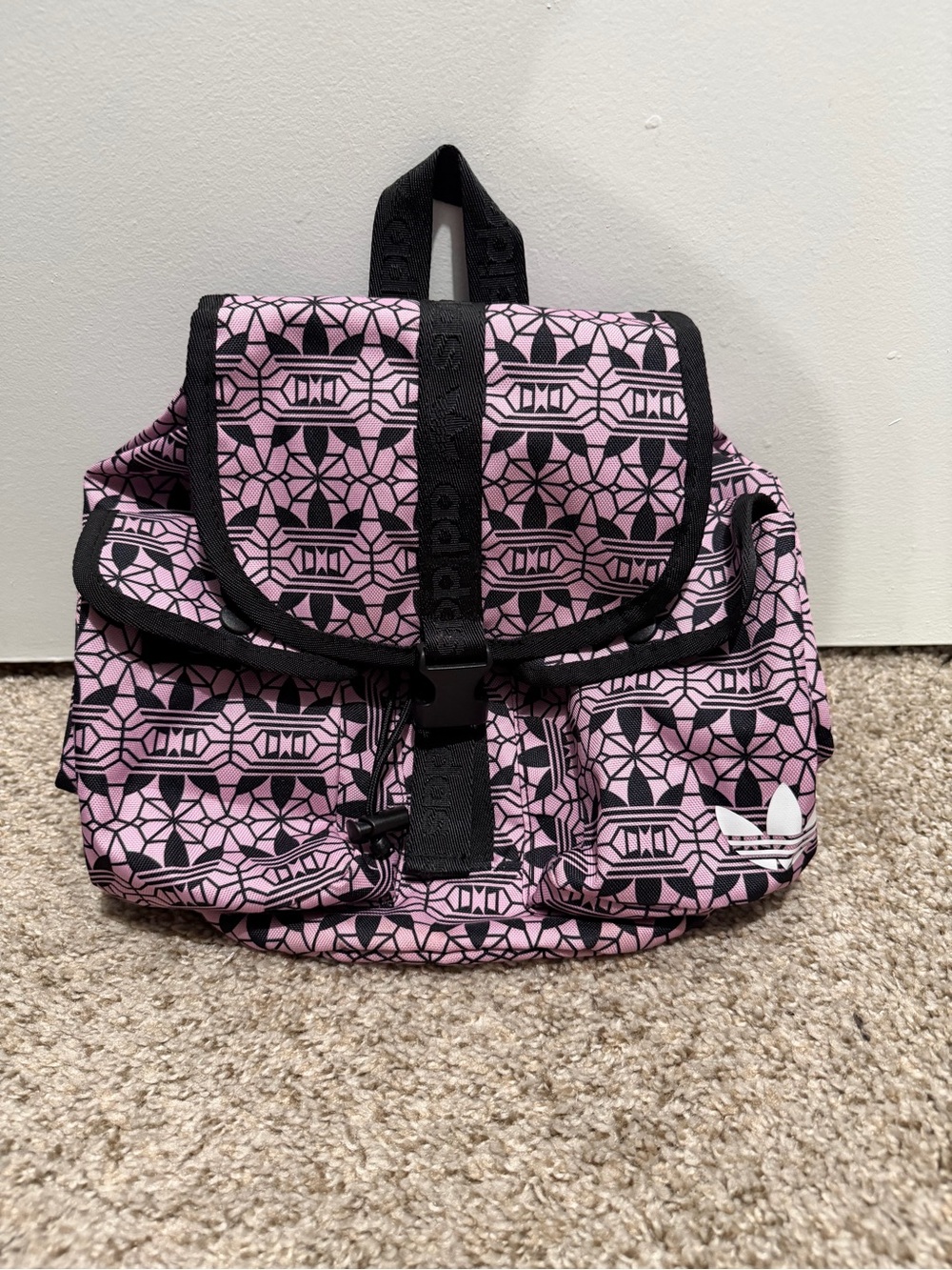 Adidas Purple Geometric Mini Backpack